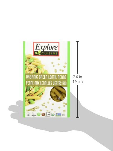 Explore Cuisine Green Lentil Penne, 8 Ounce