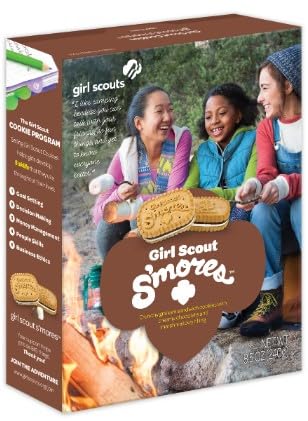 Generic Girl Scout Cookies S'mores - Graham Sandwich Cookies with Chocolate and Marshmallow filling (Single Box)