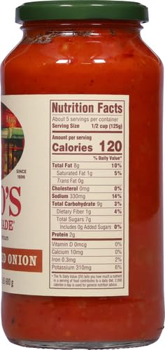 Raos Homemade Caramelized Onion Sauce  24 oz  Caramelized Onion and Tomato  All Purpose  Keto Friendly Pasta Sauce  enhanced Quality Tomatoes from Italy