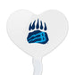 GRAPHICS & MORE Cupcake Picks Set of 6, Acrylic, Bob Jones University Secondary Logo Heart Design