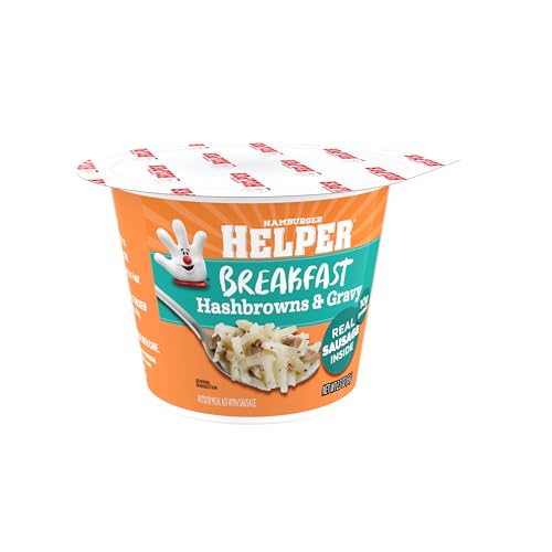 Hamburger Helper BREAKFAST Hashbrowns & Gravy Microwave Cup  2.3 oz (Pack of 6)