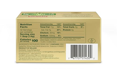 Kerrygold Grass-Fed Pure Irish Salted Butter Sticks, 16 OZ
