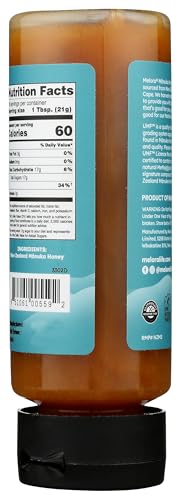 MELORA Manuka Honey | Raw, Unfiltered, Organic | UMF 10+, MGO 265+ | 12 oz Squeeze Bottle | UMF 10 - 12 oz Bottle
