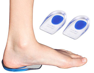 2 Pack - Kidsole Shock Absorbing Lightweight Gel Heel Cups For Kids With Sensitive Heels, Heel Spurs, Plantar Fasciitis, Or Ankl