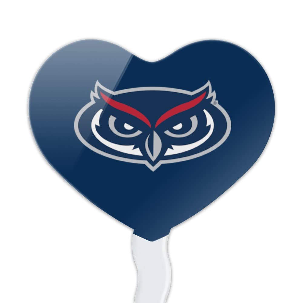 GRAPHICS & MORE Cupcake Picks Set of 6, Acrylic, Florida Atlantic University, One Size, Heart Decoration