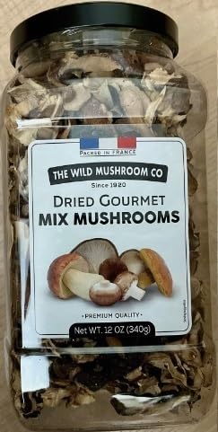 The Wild Mushroom Co. Dried Gourmet Mix Mushrooms, Premium Quality, 12 oz (340g)