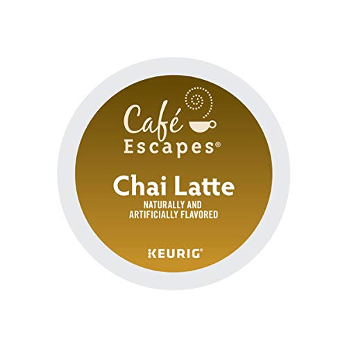 Café Escapes Chai Latte Tea Beverage, Single-Serve K-Cup Pods, 120 Count (5 Boxes of 24 Pods), Model U-S34685