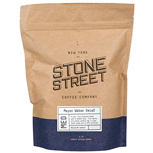 Stone Street Decaf Coffee Beans, Medium Roast, Swiss Water Process, Whole Bean, 1 LB