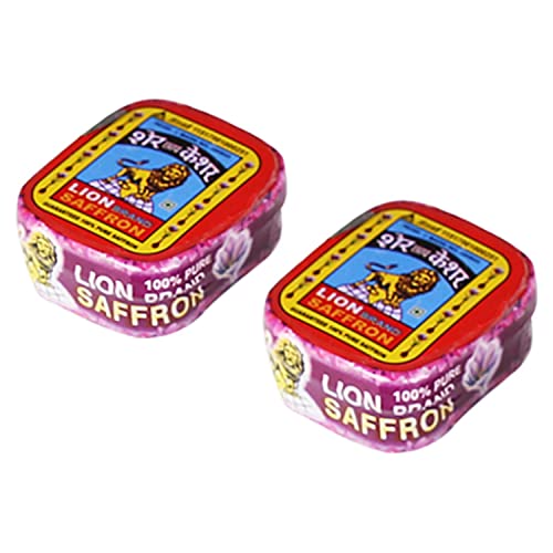 Lion Brand Saffron,2G, Original Kashmir Lacha Saffron/Kesar/Keshar (Certified Grade A) For Biryani, Beauty, Improved Health And