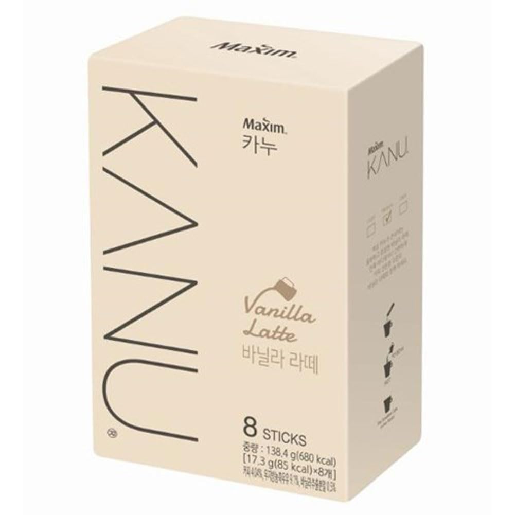 Maxim Kanu Tiramisu Latte 8 Sticks, Vanilla Latte 8 Sticks, Dolce Latte 8 Sticks, Mint Choco Latte 8 Sticks