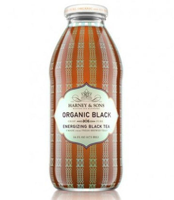 Harney & Sons Organic Black Iced Tea, Glass Bottles (70025), Unflavored, 192 Fl Oz (Pack Of 12)
