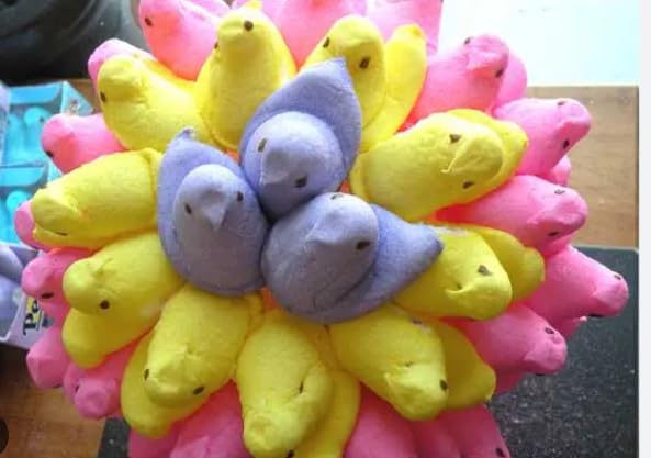 Peeps Easter Marshmallow Chicks, Variety Pack, 10 Count (Pink, Blue, Purple, And Yellow Chicks Marshmallow Peeps)