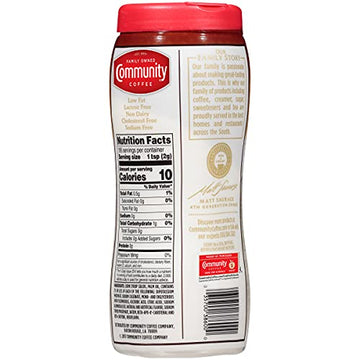 Community Coffee Lactose Free Powdered Coffee Creamer, 11 Ounce Canister (Pack Of 6)