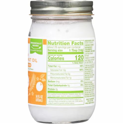 Generic Simple Truth Organic Coconut Oil Unrefined Cold Pressed Virgin Butter, 14 Oz (Pack Of 2)