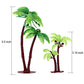 Jovitec 16 Pieces Green Palm Tree Cupcake Topper With Coconuts Cake Topper For Cake Decorations (3.15 Inch-14 Pieces, 5.5 Inch-2