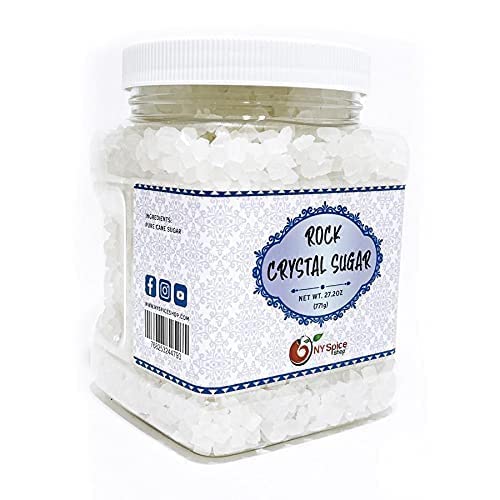 NY SPICE SHOP Rock Sugar - 3 Pound Bag Rock Candy Crystals - Sugar Rocks Whole - Sugar Crystals - Rock Candy - Rock Sugar for Te