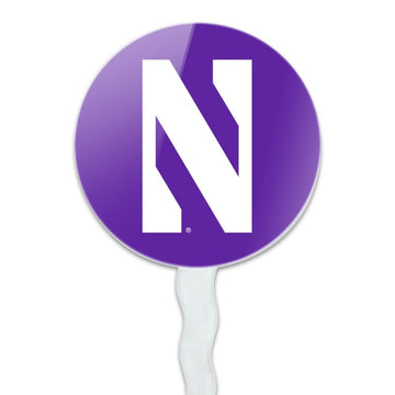 Graphics & More Northwestern University Primary Logo Cupcake Picks Toppers Decoration Set Of 6