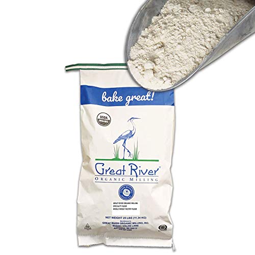 Great River Organic Milling Whole Wheat Pastry Flour, USDA Organic, Non-GMO, 25 lb Pack