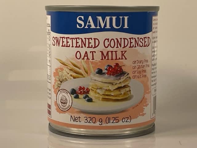 KC Commerce Sweetened Condensed Oat Milk, Dairy Free, Gluten Free, 11.25oz Combo with Wooden Spoon, Pack of 3
