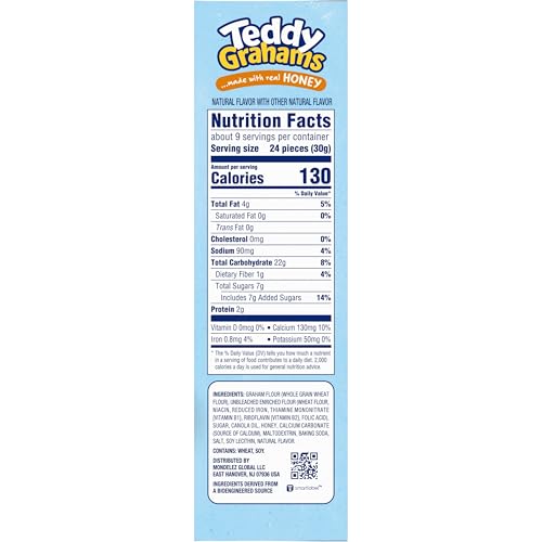 TEDDY GRAHAMS Honey Graham Snacks, Bulk Kids Snacks, 6 - 10 oz Boxes