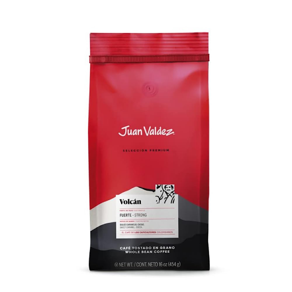 Juan Valdez Volcan Whole Bean Coffee, Dark Roast 16 Oz - Premium Colombian Coffee