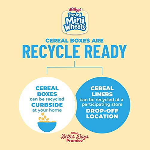 Kelloggs Frosted Mini-Wheats Cold Breakfast Cereal, Fiber Cereal, Kids Snacks, Golden Honey (10 Boxes)