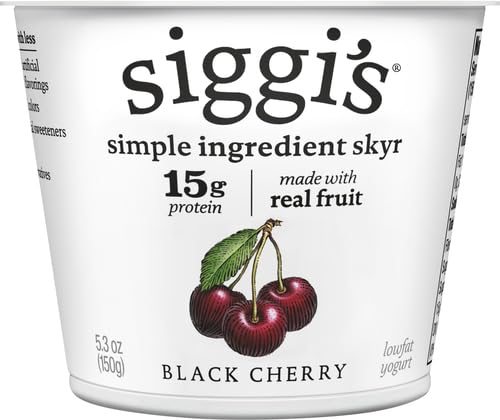siggis 2% Icelandic Strained Lowfat Yogurt, Black Cherry, 5.3 oz., Single Serve Cup