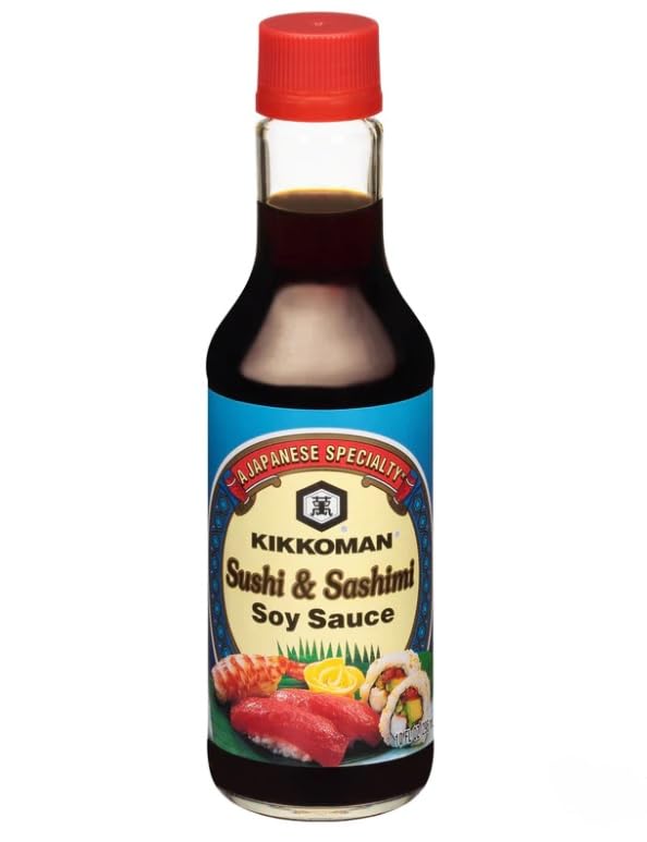 1 Pack - Sushi and Sashimi Soy Sauce Glass Bottle - Nuoc Tuong Dung Cung Sushi va Sashimi - 10 Oz per Glass Bottle - Product of 