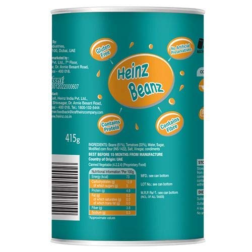 Beans Heinz Beanz In A Rich Tomato Sauce Baked , 14.64 Oz / 415 G, 6 Pack