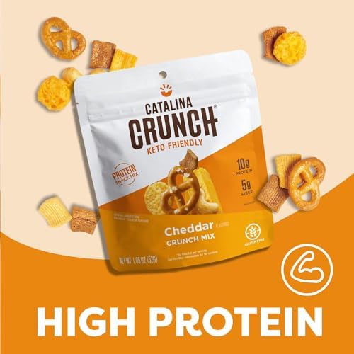 Catalina Crunch Protein Grab & Go Snack Mix with Cheese Crisps | At least 15g Protein, 2g Sugar per Pouch | Good Source of Fiber