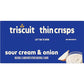 Triscuit Thin Crisps Sour Cream & Onion Whole Grain Wheat Crackers, Lunch Snacks, Bulk Snack Crackers, 6-7.1 oz Boxes