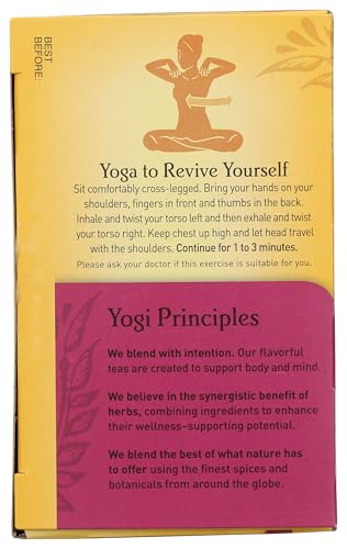 Yogi Focus Spiced Blackberry Tea Bags, 16 Count, Herbal Tea, Caffeine-Free, Natural Ingredients