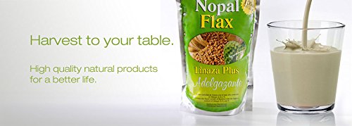 Nopal Flax Linaza Plus Original Colon Cleansing & Constipation (1LB) 100% Natural Blend of Ground Linaza -Senna- Lucuma- Prickly