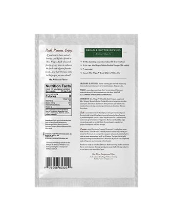 Mrs. Wages Bread And Butter Pickles Quick Process Mix (Value Pack Of 6), 5.3 Ounce (Pack Of 6)