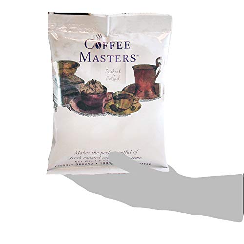 Coffee Masters Almond Amaretto Ground Coffee, 1.5-Ounce Packets, Pack of 12, Model PSAAMF
