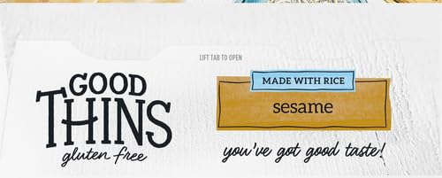 GOOD THINS Sesame Rice Snacks Gluten Free Crackers, Snack Crackers, 3.5 oz (Pack of 2)