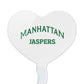 GRAPHICS & MORE Cupcake Picks Set of 6 - Acrylic Heart Toppers - Manhattan College - One Size