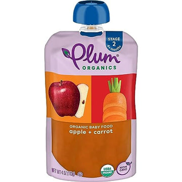 Plum Organics Stage 2 Organic Baby Food Apple And Carrot 4 Ounce
