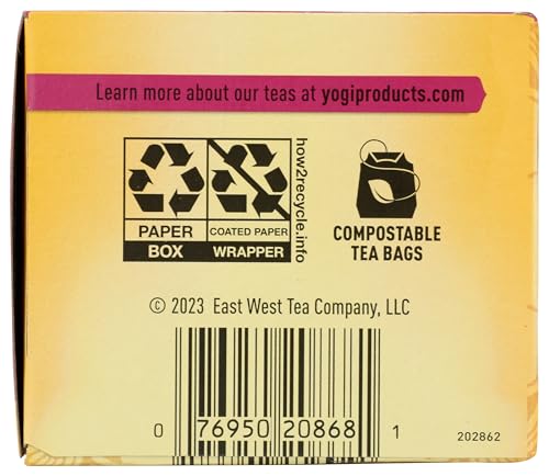 Yogi Focus Spiced Blackberry Tea Bags, 16 Count, Herbal Tea, Caffeine-Free, Natural Ingredients