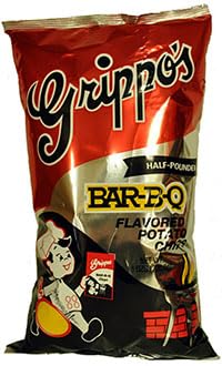 Grippo'S Bbq Potato Chips | 8 Ounce Bag (Pack Of 3) | Spicy Chips | By Greenzep