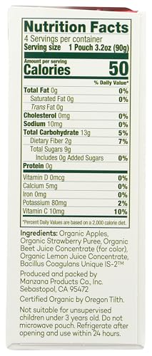 North Coast Aple Sce Stwbry Pbtc Organic (Pack Of 6)