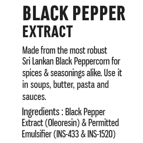 Spice Drop Black Pepper Natural Spice Extract For Soups, Dishes, And Beverages | Authentic Taste | Made From Peppercorns | 5Ml (