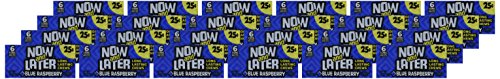 Now & Later Original Taffy Chews Candy, Blue Raspberry, 0.91 Ounce (Pack Of 24)