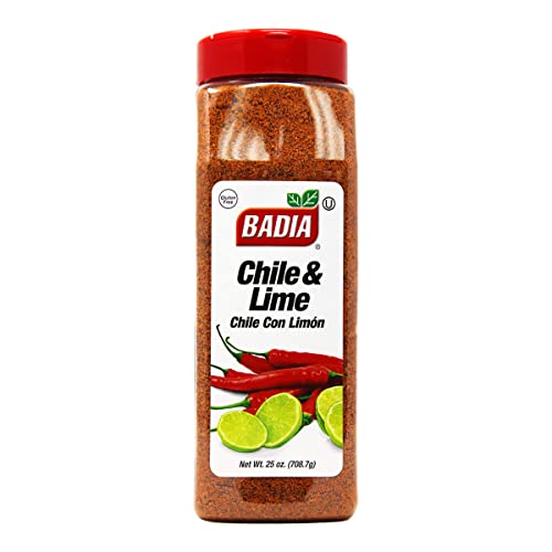 Badia Chile & Lime Seasoning, Spicy Blend of Chili Peppers & Lime, 25 oz, Pack of 4, Model B07H9JTPF7