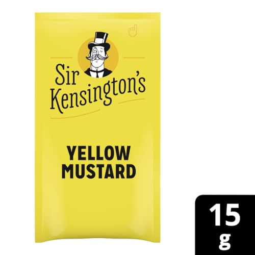 Sir Kensingtons Yellow Mustard Packette  Non-GMO  No Artificial Colors  No Artificial Flavors  Soy Free  Gluten Free  Vegan  15g Packette  Pack of 600