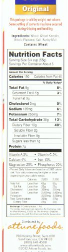 Uncle Sam Toasted Whole Wheat Berry Flakes & Flaxseed Original Cereal, 10-Ounce Boxes (Pack Of 6)