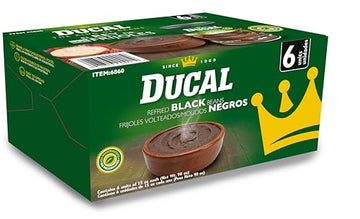 Ducal Instant Vegetarian Black Refried Beans 15Oz (Pack Of 6) | Gluten & Cholesterol Free, Excellent Source Of Protein & Iron, R