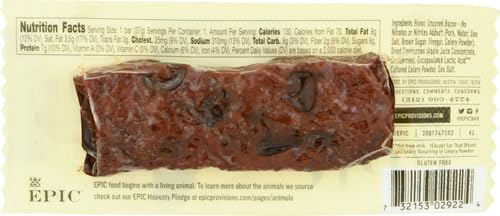 Epic Provisions, Bison Bacon Cranberry Bar, 1.3 Ounce