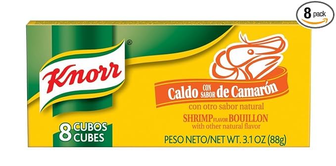 Knorr Bouillon Cubes, Shrimp 3.1 oz -- 8 Boxes With 8 Cubes Per Box