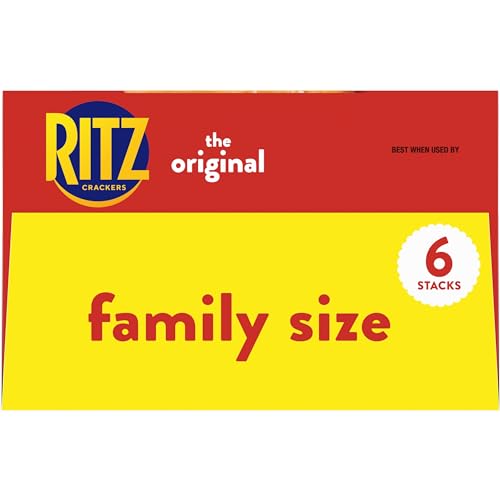 RITZ Original Crackers, Snacks for Kids and Adults, Bulk Lunch Snacks, Family Size, 6 - 20.5 oz Boxes